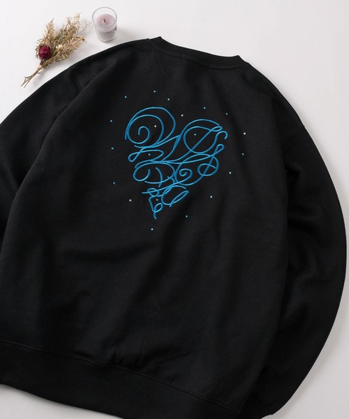 SlashDate(スラッシュデイト)の「【82】ラインストーン ハート刺繍 裏起毛 スウェット(スウェット・レディース・ブラック/ピンク/ホワイト・L/M)」の20枚目の写真