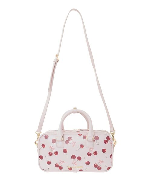 メゾンドフルール　チェリー柄ボストンバッグ　Maison de FLEUR チェリー柄ボストンバッグ（ハンドバッグ）｜Maison de FLEUR