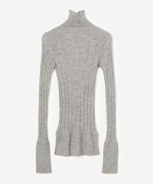 UNFIL | ベビーアルパカ ハイネックリブニット WOMEN（ニット/セーター