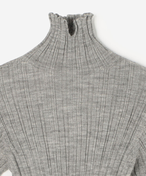 UNFIL（アンフィル）の「UNFIL | ベビーアルパカ ハイネックリブニット WOMEN（ニット/セーター・レディース・グレー/オフホワイト/グリーン系その他・1）」の20枚目の写真