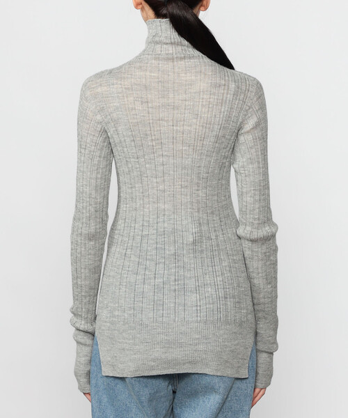 UNFIL | ベビーアルパカ ハイネックリブニット WOMEN（ニット/セーター