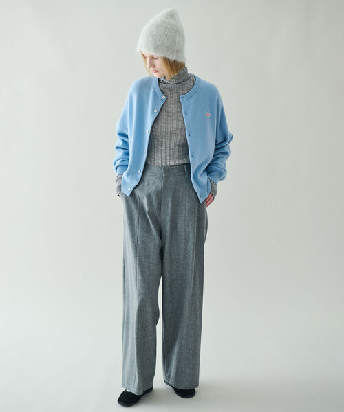 UNFIL（アンフィル）の「UNFIL | ベビーアルパカ ハイネックリブニット WOMEN（ニット/セーター・レディース・グレー/オフホワイト/グリーン系その他・1）」の7枚目の写真