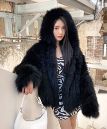 CANVAS+（キャンバスプラス）の「【CANVAS＋】ボリュームフェイクファーフーデッドコート（その他アウター）」