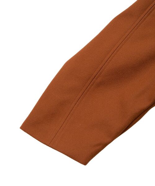 Green　Parks（グリーンパークス）の「ニットフード付きウーリーブルゾン（ブルゾン・レディース・キャメル/ダークネイビー/オフホワイト/杢グレー・FREE）」の5枚目の写真