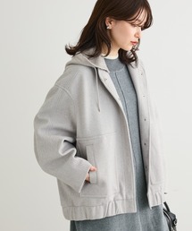 Green　Parks | ニットフード付きウーリーブルゾン(ブルゾン)