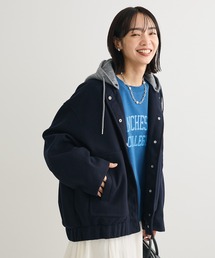 Green　Parks | ニットフード付きウーリーブルゾン(ブルゾン)