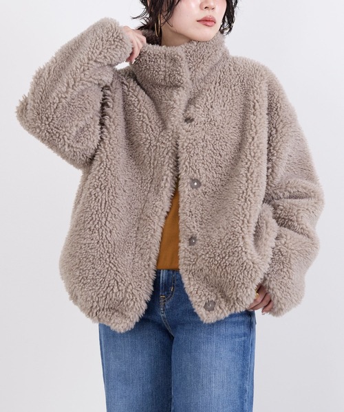MICA&DEAL（マイカ＆ディール）の「スタンドカラーボアブルゾン