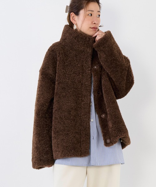 スタンドカラーボアブルゾン（ブルゾン）｜MICA&DEAL（マイカ