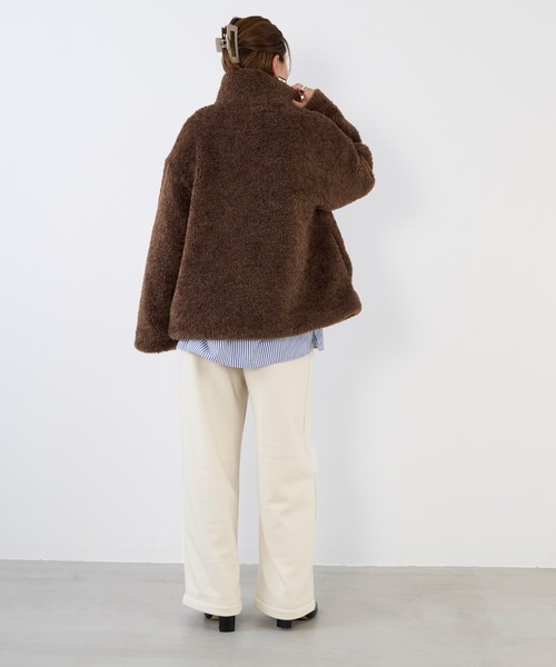 スタンドカラーボアブルゾン（ブルゾン）｜MICA&DEAL（マイカ