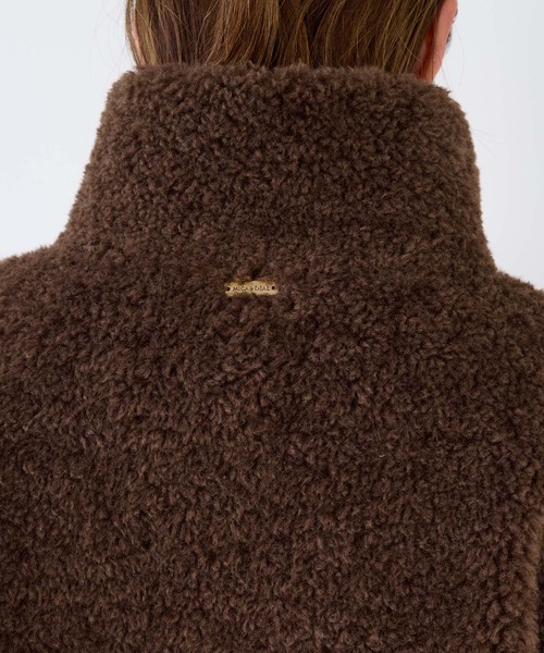 MICA&DEAL(マイカ&ディール)の「スタンドカラーボアブルゾン(ブルゾン・レディース・ライトベージュ/グレイッシュベージュ/ブラウン・FREE)」の14枚目の写真