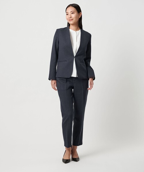 セール】グレンチェック Vネックジャケット ‐セットアップ対応