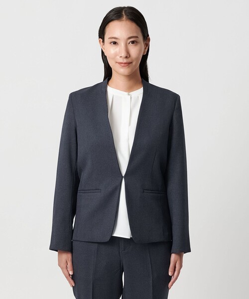 セール】グレンチェック Vネックジャケット ‐セットアップ対応