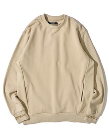 1piu1uguale3 RELAX | 【1PIU1UGUALE3 RELAX】RHINESTONE CUFFS CREW NECK(スウェット)