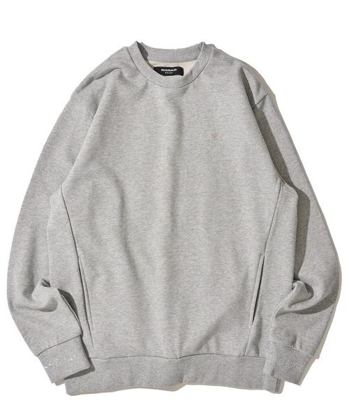 1piu1uguale3 RELAX（ウノピュウノウグァーレトレリラックス）の「【1PIU1UGUALE3 RELAX】RHINESTONE CUFFS CREW NECK（スウェット・メンズ・ベージュ/ブラック/グレー・MEDIUM/LARGE/X-LARGE）」の3枚目の写真