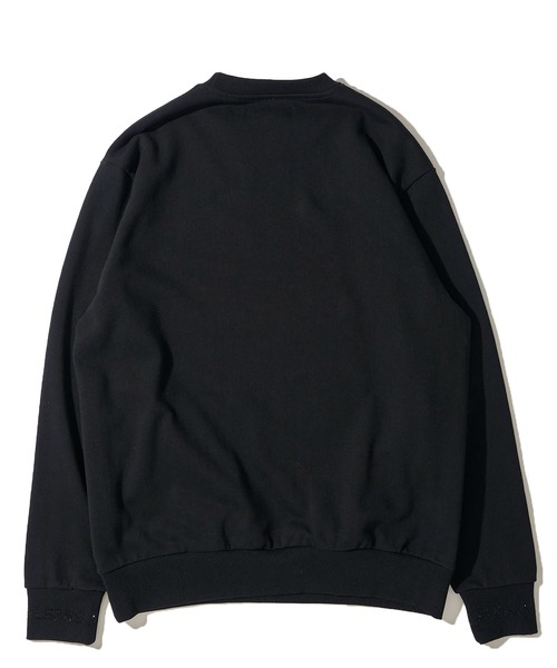 1piu1uguale3 RELAX（ウノピュウノウグァーレトレリラックス）の「【1PIU1UGUALE3 RELAX】RHINESTONE CUFFS CREW NECK（スウェット・メンズ・ベージュ/ブラック/グレー・MEDIUM/LARGE/X-LARGE）」の5枚目の写真