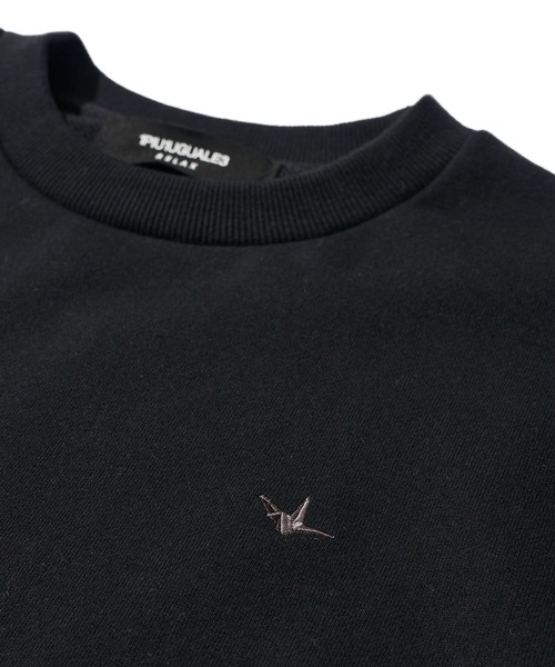 1piu1uguale3 RELAX（ウノピュウノウグァーレトレリラックス）の「【1PIU1UGUALE3 RELAX】RHINESTONE CUFFS CREW NECK（スウェット・メンズ・ベージュ/ブラック/グレー・MEDIUM/LARGE/X-LARGE）」の11枚目の写真