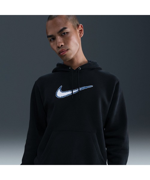 NIKE（ナイキ）の「ナイキ NIKE ナイキ クラブ BB L/S フーディ NEO VARSIT（パーカー・メンズ・グレー/ブラック/オフホワイト・S/M/L/LL/3L）」の9枚目の写真