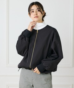 セール】テンセルレーヨンサテン MA-1 ブルゾン（ブルゾン）｜23区