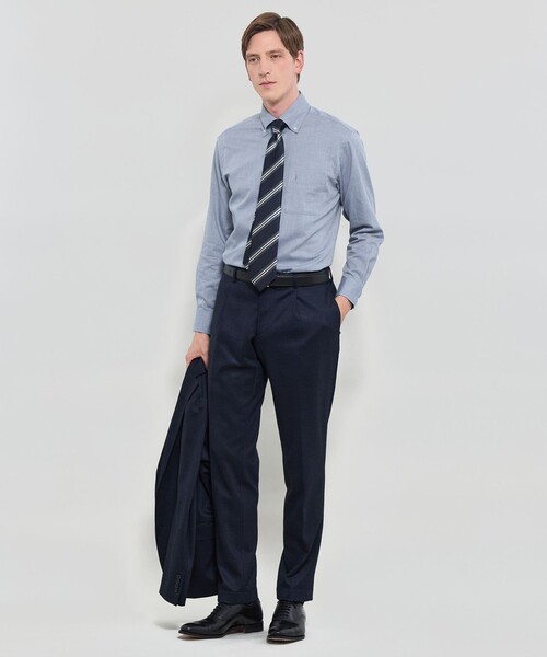 MACKINTOSH LONDON（マッキントッシュ ロンドン）の「コットンカシミヤボタンダウンシャツ（シャツ/ブラウス・メンズ・ブルー/ブルー系その他2/パープル系その他4・L/XL/M）」の4枚目の写真