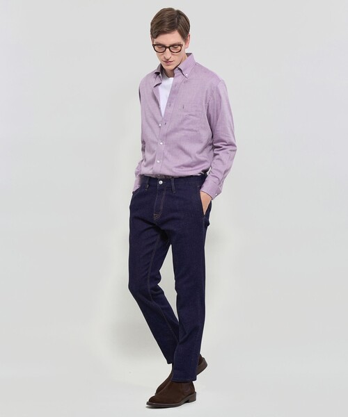 MACKINTOSH LONDON（マッキントッシュ ロンドン）の「コットンカシミヤボタンダウンシャツ（シャツ/ブラウス・メンズ・ブルー/ブルー系その他2/パープル系その他4・L/XL/M）」の7枚目の写真