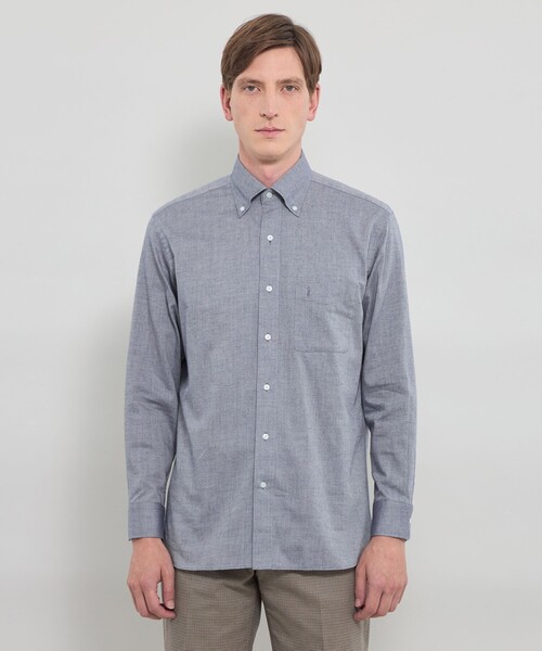 MACKINTOSH LONDON（マッキントッシュ ロンドン）の「コットンカシミヤボタンダウンシャツ（シャツ/ブラウス・メンズ・ブルー/ブルー系その他2/パープル系その他4・L/XL/M）」の8枚目の写真