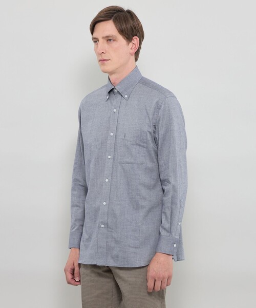 MACKINTOSH LONDON（マッキントッシュ ロンドン）の「コットンカシミヤボタンダウンシャツ（シャツ/ブラウス・メンズ・ブルー/ブルー系その他2/パープル系その他4・L/XL/M）」の9枚目の写真