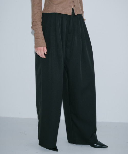 HANNE（アン）の「5タックスラックス（スラックス・レディース・ベージュ/ブラック・S/M）」の2枚目の写真