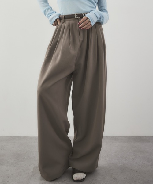 HANNE（アン）の「5タックスラックス（スラックス・レディース・ベージュ/ブラック・S/M）」の3枚目の写真