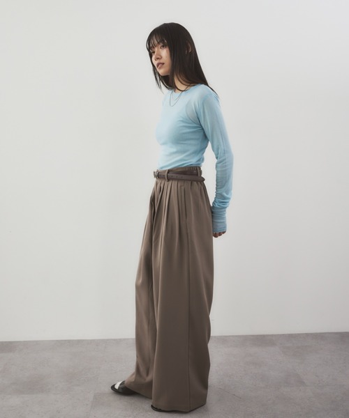 HANNE（アン）の「5タックスラックス（スラックス・レディース・ベージュ/ブラック・S/M）」の9枚目の写真