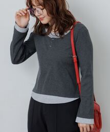RETRO GIRL | レイヤード風テレコCT(Tシャツ/カットソー)