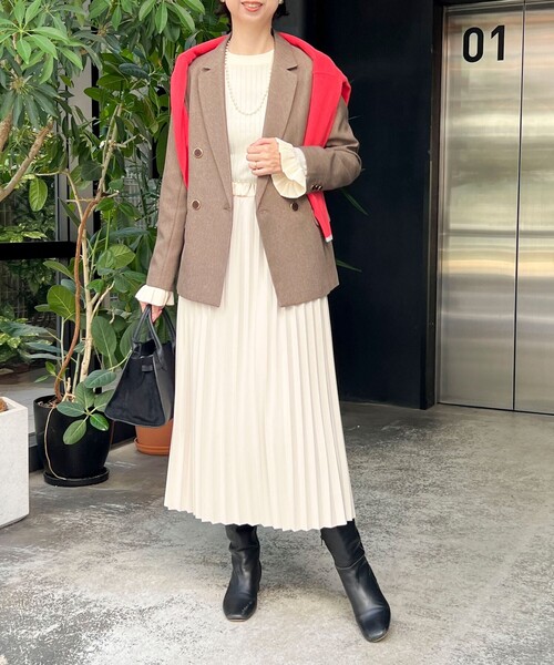 MICO COULIER（ミコクリエ）の「起毛プリーツスカート（スカート・レディース・キナリ/ブラウン系その他/チャコールグレー/ブラウン・38）」の22枚目の写真