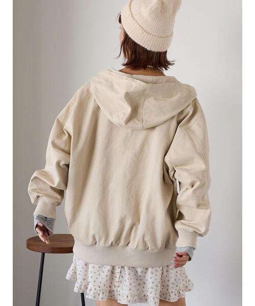 ehka sopo（エヘカソポ）の「フードブルゾン（ブルゾン・レディース・キナリ/ブラウン/ブラック・F）」の9枚目の写真