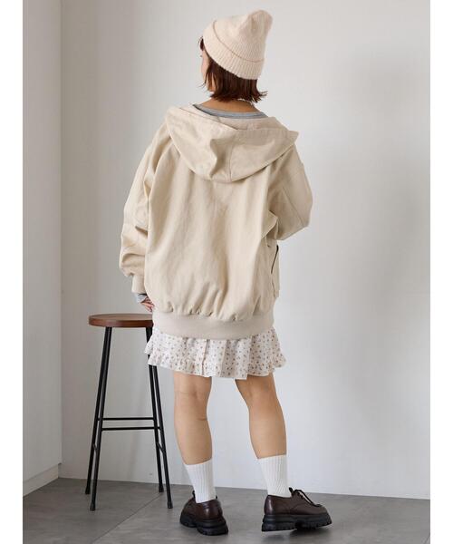 ehka sopo（エヘカソポ）の「フードブルゾン（ブルゾン・レディース・キナリ/ブラウン/ブラック・F）」の13枚目の写真