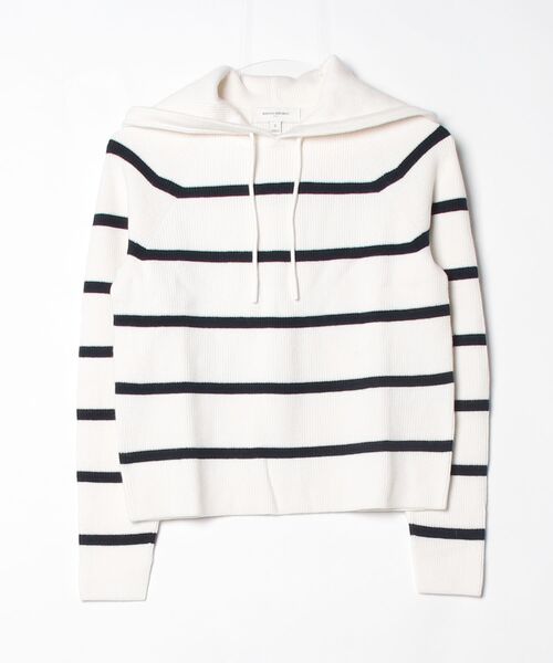 BANANA REPUBLIC FACTORY STORE(バナナリパブリック ファクトリーストア)の「BANANA REPUBLIC FACTORY STORE リブ セーター フーディ(ニット/セーター・レディース・ネイビー/ホワイト×ブルー・L/M/S/XS)」の4枚目の写真