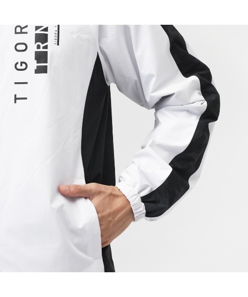 TIGORA(ティゴラ)の「ティゴラ TIGORA iHEATウインドジャケット(ジャージ・メンズ・ホワイト×ブラック/ブラック/ネイビー・L/S/M/LL/3L)」の4枚目の写真