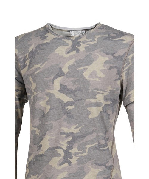Jaded London(ジェイデッドロンドン)の「CAMO DOUBLE LAYER MIST LS(Tシャツ/カットソー・メンズ・グリーン系カモフラージュ・X-LARGE/MEDIUM/SMALL/X-SMALL)」の4枚目の写真