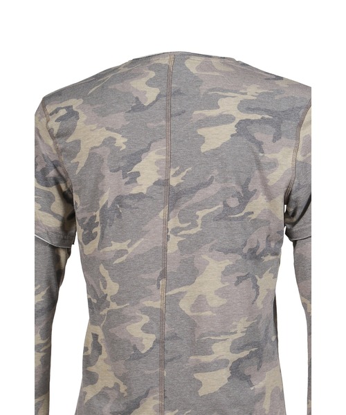 Jaded London(ジェイデッドロンドン)の「CAMO DOUBLE LAYER MIST LS(Tシャツ/カットソー・メンズ・グリーン系カモフラージュ・X-LARGE/MEDIUM/SMALL/X-SMALL)」の5枚目の写真
