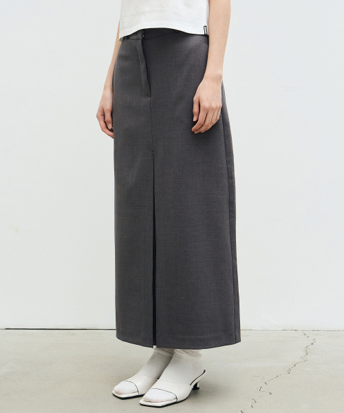 NICK&NICOLE(ニックアンドニコール)の「BOX PLEATED LONG SKIRT_GRAY(スカート・レディース・その他・SMALL/MEDIUM/LARGE)」の3枚目の写真