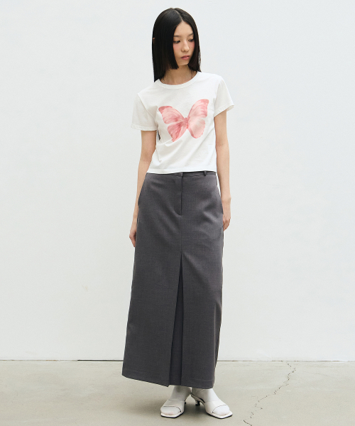 NICK&NICOLE(ニックアンドニコール)の「BOX PLEATED LONG SKIRT_GRAY(スカート・レディース・その他・SMALL/MEDIUM/LARGE)」の5枚目の写真