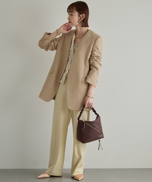 HASHIBAMI（ハシバミ）の「【HASHIBAMI】クシュクシュ ワンショルダー（ショルダーバッグ・レディース・ブラック/ライトブルー/ペールイエロー/ホワイト/ブラウン/ダークブラウン・FREE）」の12枚目の写真