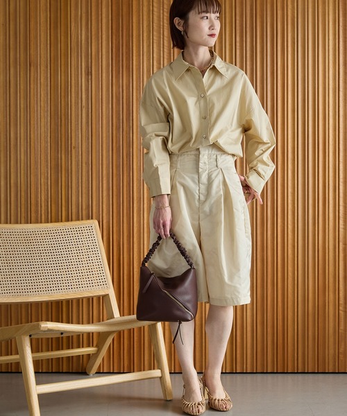 HASHIBAMI（ハシバミ）の「【HASHIBAMI】クシュクシュ ワンショルダー（ショルダーバッグ・レディース・ブラック/ライトブルー/ペールイエロー/ホワイト/ブラウン/ダークブラウン・FREE）」の14枚目の写真