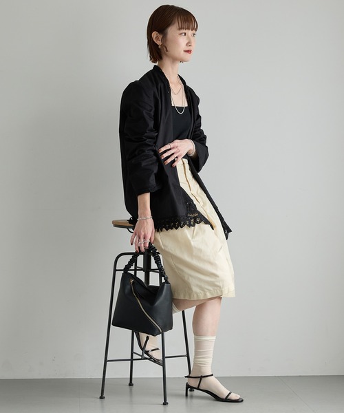 HASHIBAMI（ハシバミ）の「【HASHIBAMI】クシュクシュ ワンショルダー（ショルダーバッグ・レディース・ブラック/ライトブルー/ペールイエロー/ホワイト/ブラウン/ダークブラウン・FREE）」の20枚目の写真