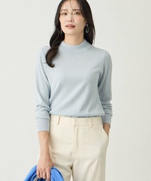 ラメリブハイネックニットプルオーバー【洗える・大きいサイズあり】