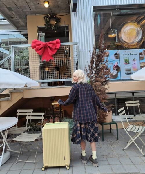AGOD（エージーオーディー）の「リンクルフリーオーバーサイズダブルチェックシャツ[ネイビー]（シャツ/ブラウス・レディース・その他・SMALL/MEDIUM/LARGE）」の16枚目の写真