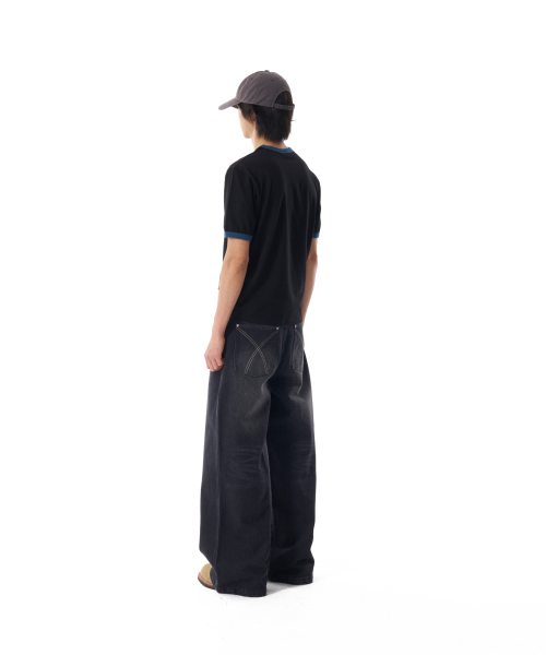 AAKAM(アーカム)の「Contrast Washed Denim Pants (Black)(デニムパンツ・レディース・その他・1/2)」の8枚目の写真