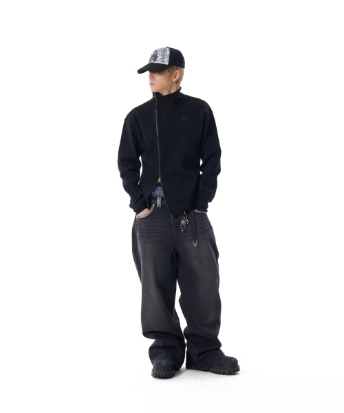 AAKAM(アーカム)の「Contrast Washed Denim Pants (Black)(デニムパンツ・レディース・その他・1/2)」の9枚目の写真