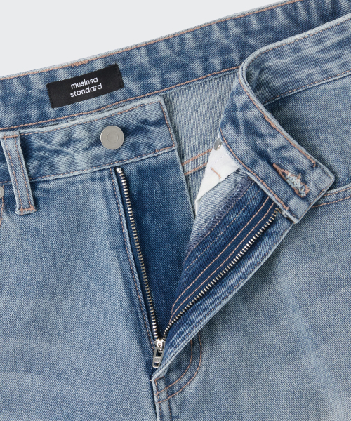 MUSINSA STANDARD（ムシンサスタンダード）の「ビッグブラシラージバルーンデニムパンツ[ライトインディゴ]（デニムパンツ・メンズ・その他・40/38/42/36/34/32/30/31/33/26/27/28/29）」の4枚目の写真