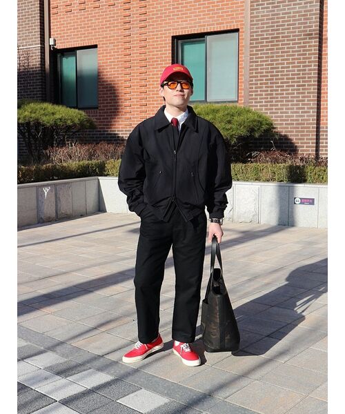 MUSINSA STANDARD（ムシンサスタンダード）の「ワンタックレギュラーフィットCcinoパンツ[ブラック]（その他パンツ・メンズ・その他・40/31/33/26/27/28/29/38/42/36/34/32/30）」の13枚目の写真