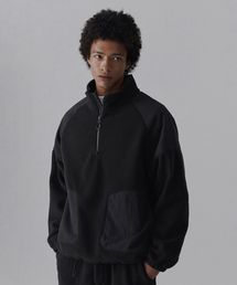 シティレジャーポーラフリースハーフジッププルオーバー[ブラック]