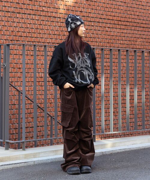 SLOWACID（スローアシッド）の「コーデュロイパラシュートカーゴパンツ[ディープブラウン]（その他パンツ・レディース・ダークブラウン・SMALL/MEDIUM/LARGE）」の10枚目の写真